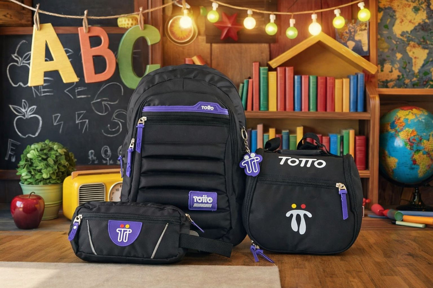 TRIO DE BOLSOS ESCOLARES