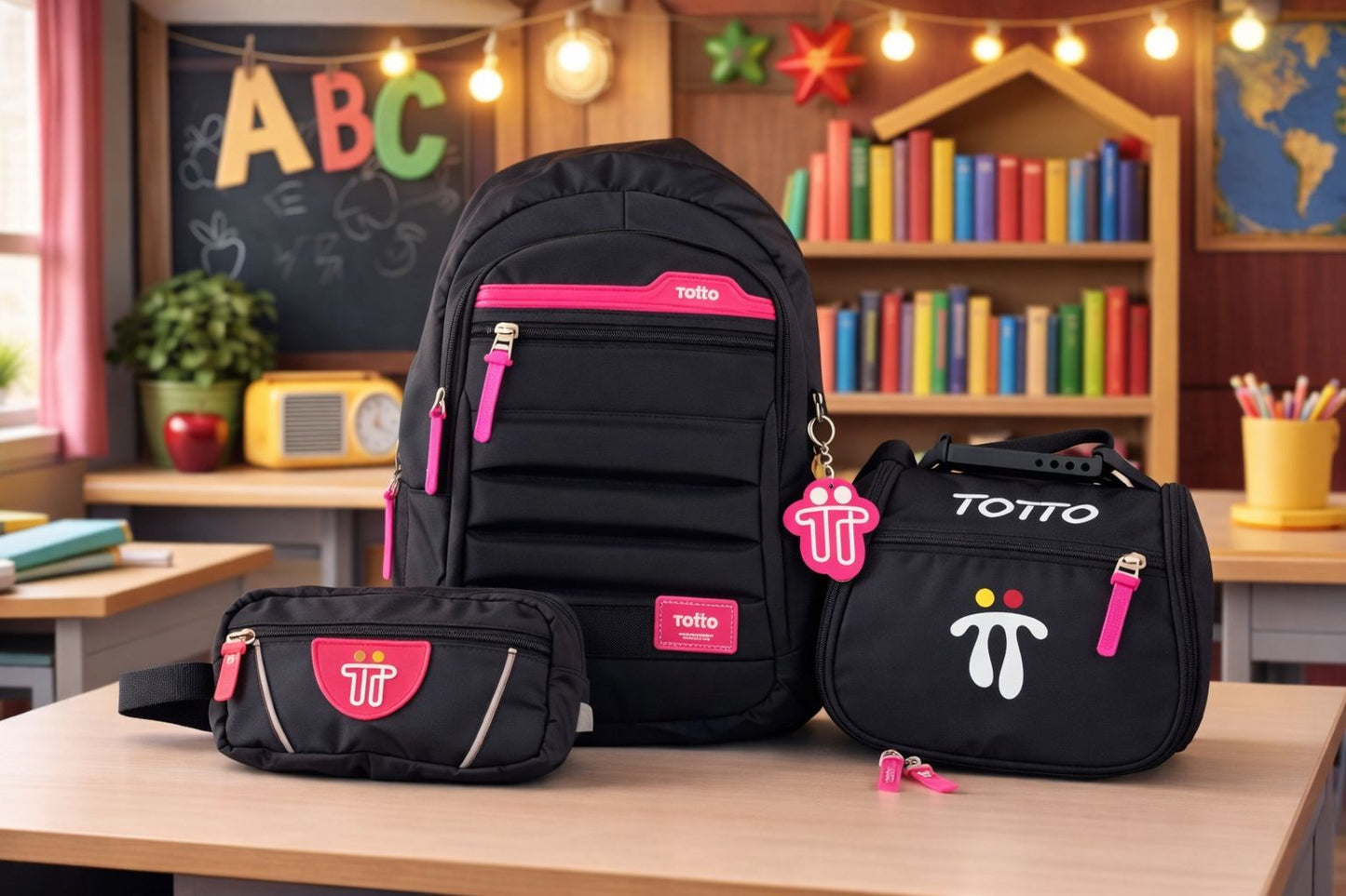 TRIO DE BOLSOS ESCOLARES